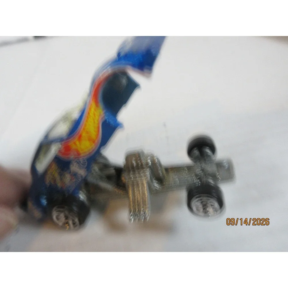 Hot Wheels Corvette Funny Car Blue Sparkle 1977 Mattel Diecast Flip Top Body